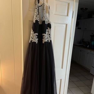 Navy blue prom dress